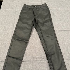 Black Coated Pants